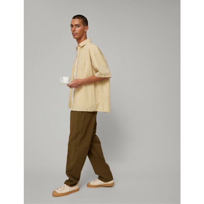 Calm Seersucker Pants in Army