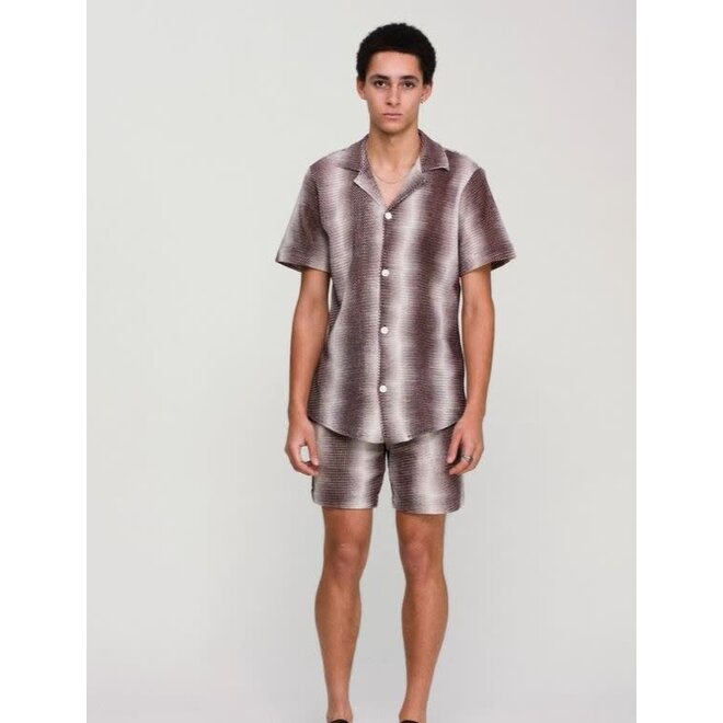 Echo Cuba Net Shirt in Merlot