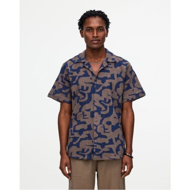 Puzzlotec Cuba Net Shirt in Morel