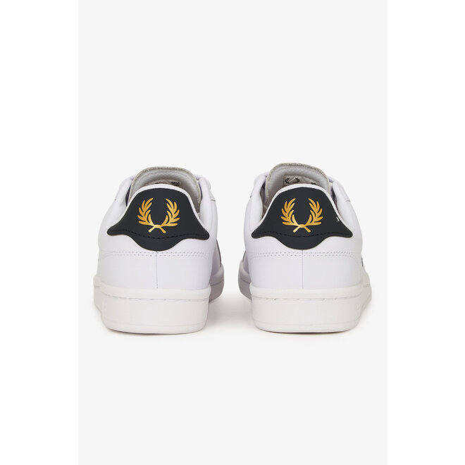 B721 Leather Trainers in White/Navy