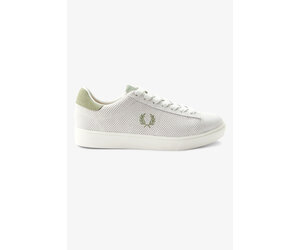Spencer Perforated Suede Trainers in Light Ecru - Eastwood