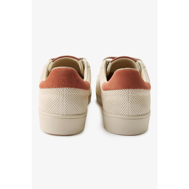 Spencer Perforated Suede Trainers in Oatmeal