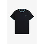 Twin Tipped T-Shirt in Navy/Mint Blue