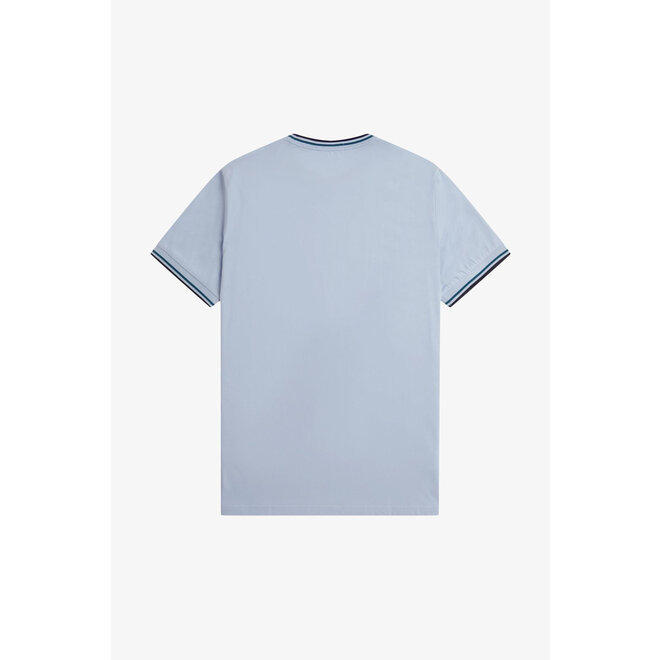 Twin Tipped T-Shirt in Light Smoke/Petrol Blue/Navy