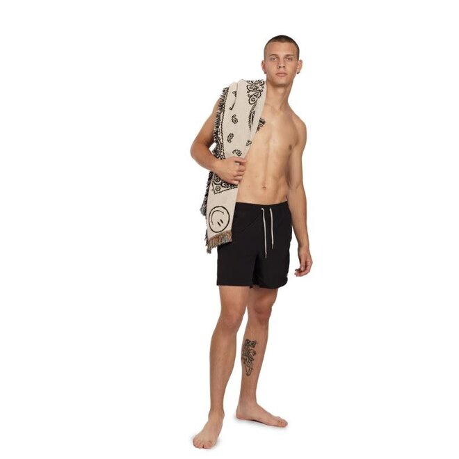 Swim Trunk in Solid Black