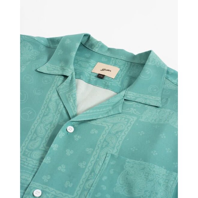 Tonal Bandana Camp Shirt in Teal