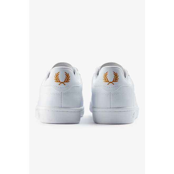 B721 Leather Trainers in White/Metallic Gold
