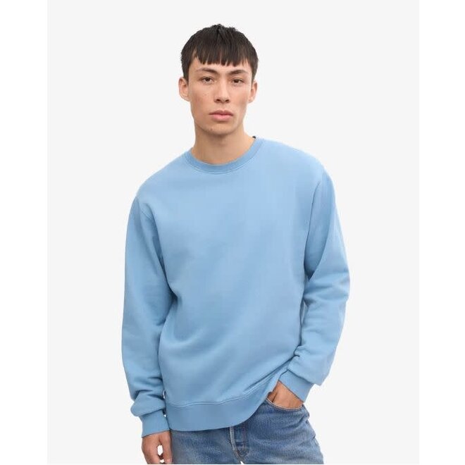 Classic Organic Crew in Seaside Blue