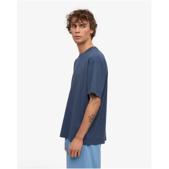 Oversized Organic T-Shirt in Petrol Blue