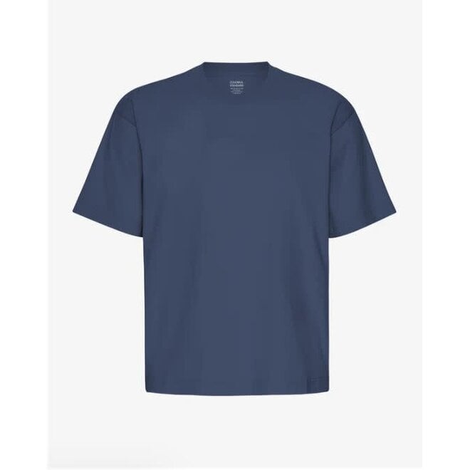 Oversized Organic T-Shirt in Petrol Blue
