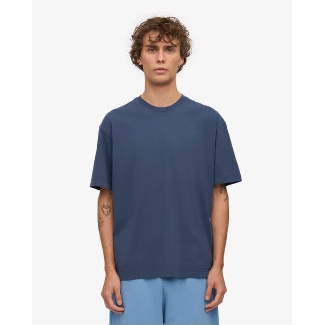 Oversized Organic T-Shirt in Petrol Blue