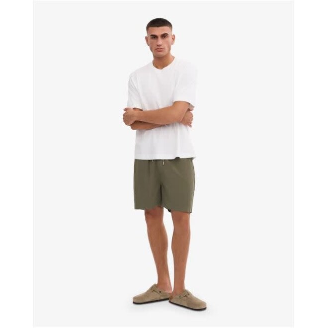 Organic Twill Shorts in Dusty Olive