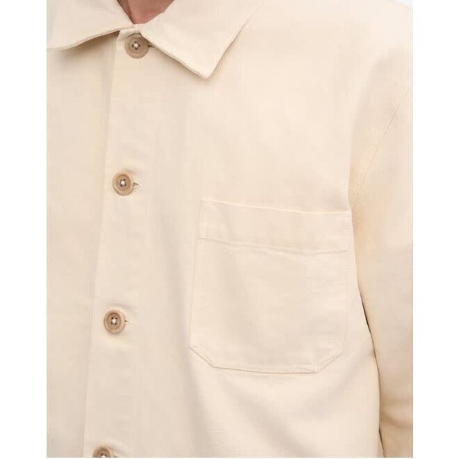 Organic Workwear Jacket in Ivory White