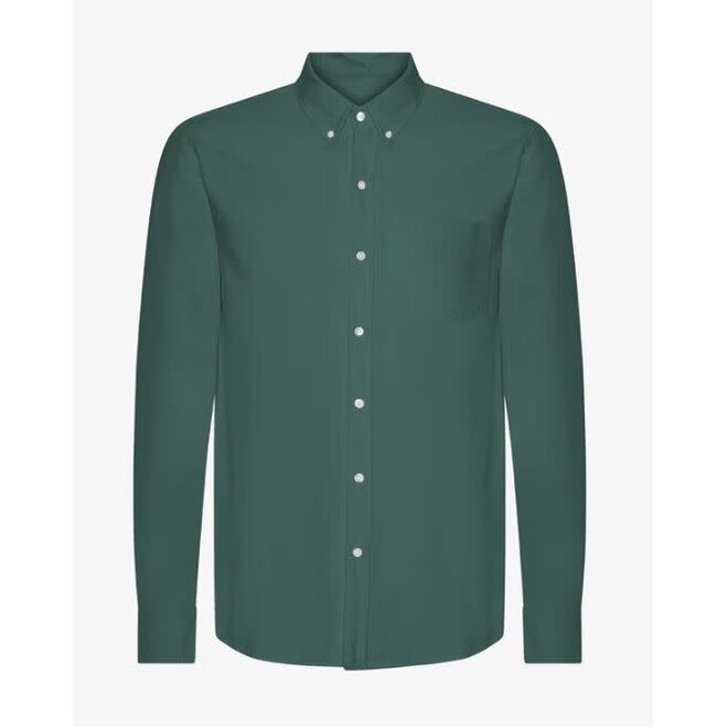 Organic Button Down Shirt in Emerald Green