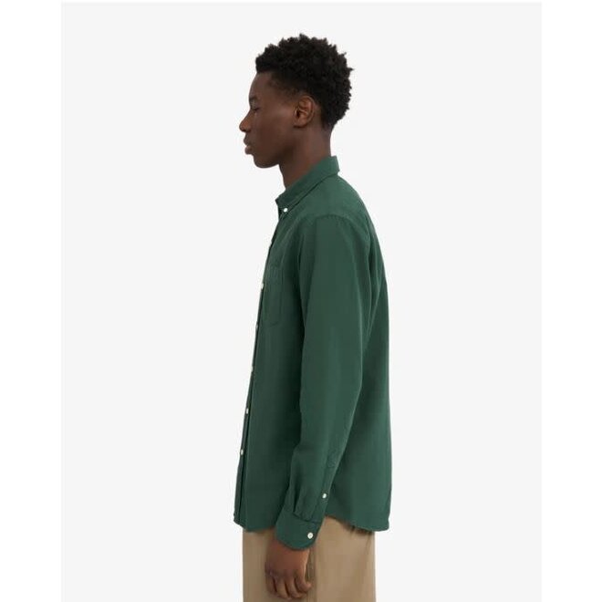 Organic Button Down Shirt in Emerald Green