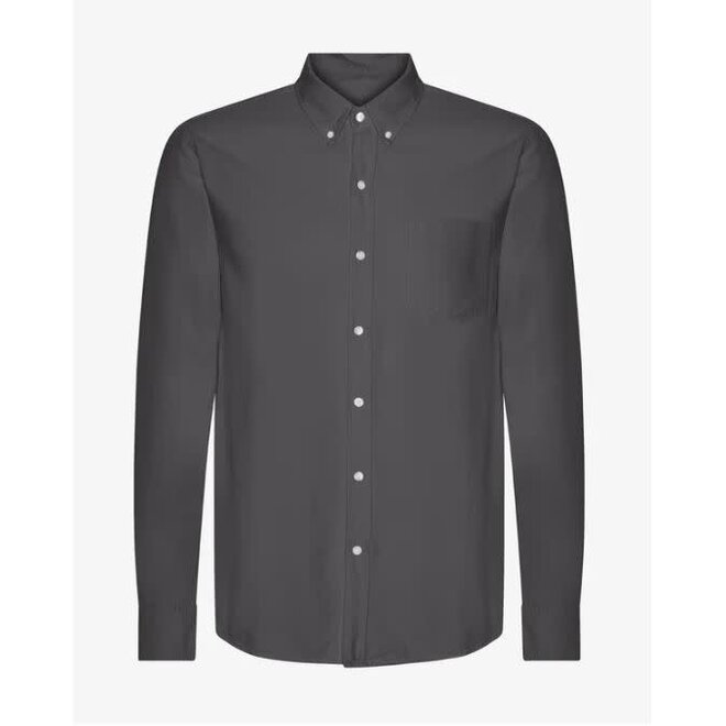 Organic Button Down Shirt in Lava Grey