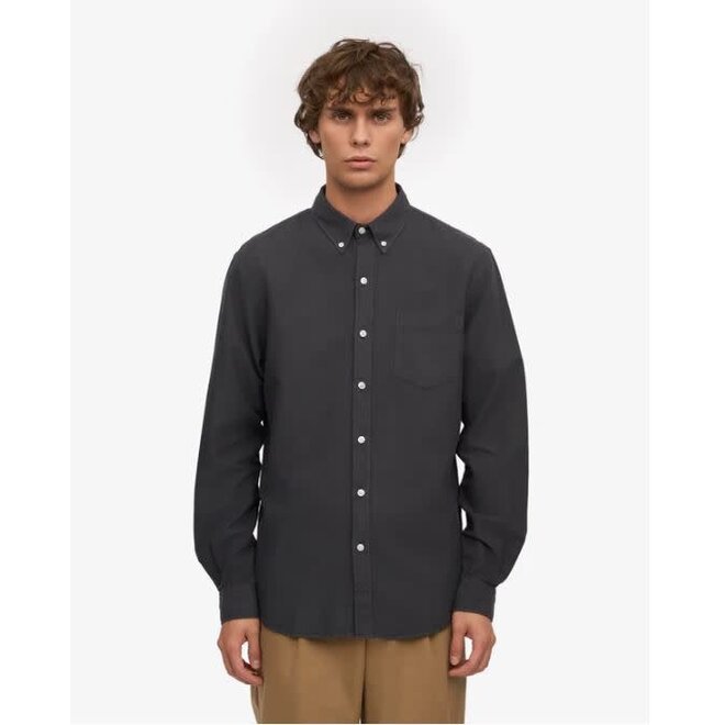 Organic Button Down Shirt in Lava Grey