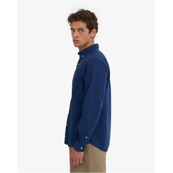 Organic Button Down Shirt in Marine Blue