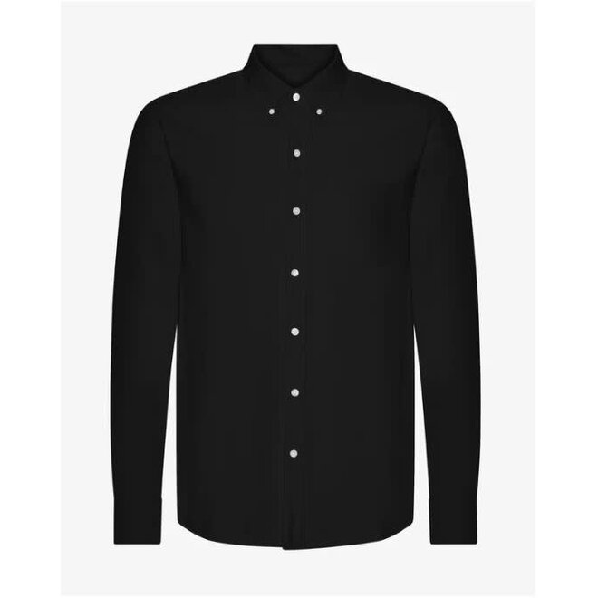 Organic Button Down Shirt in Deep Black