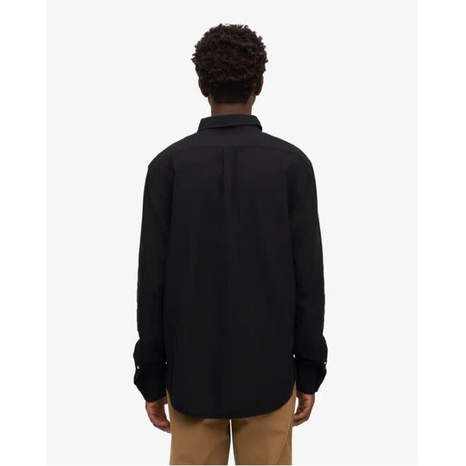 Organic Button Down Shirt in Deep Black