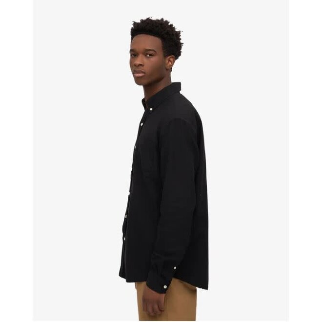 Organic Button Down Shirt in Deep Black