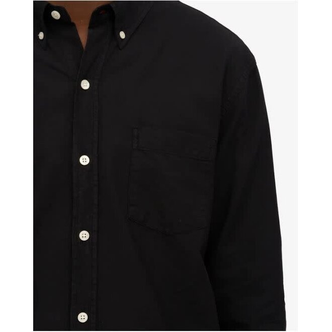 Organic Button Down Shirt in Deep Black