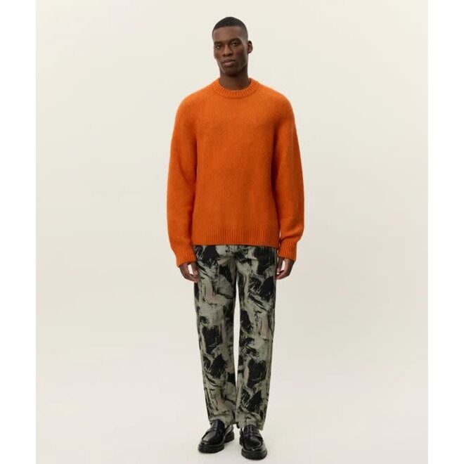 Gilbert Crewneck Knit in Gold Flame