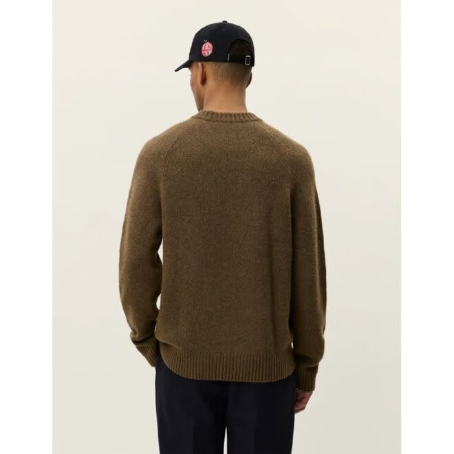 Gilbert Crewneck Knit in Teak Brown
