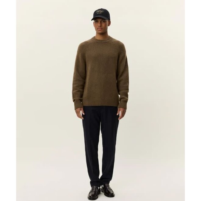 Gilbert Crewneck Knit in Teak Brown