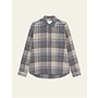 Jeremy Check Flannel Shirt in Grey Melange