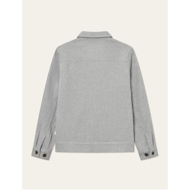 Nash Twill Wool Jacket in Grey Melange