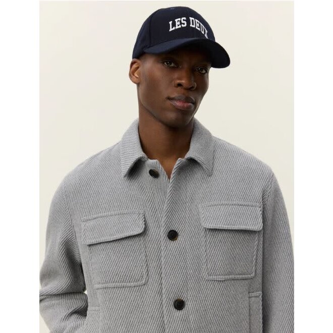 Nash Twill Wool Jacket in Grey Melange