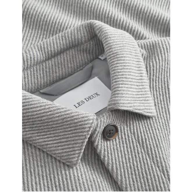 Nash Twill Wool Jacket in Grey Melange
