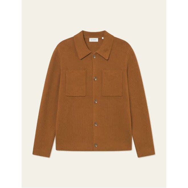 Fischer Cotton Milano Overshirt in Monk's Robe
