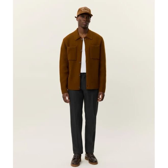 Fischer Cotton Milano Overshirt in Monk's Robe