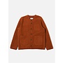 Wool Fleece Cardigan in Rust