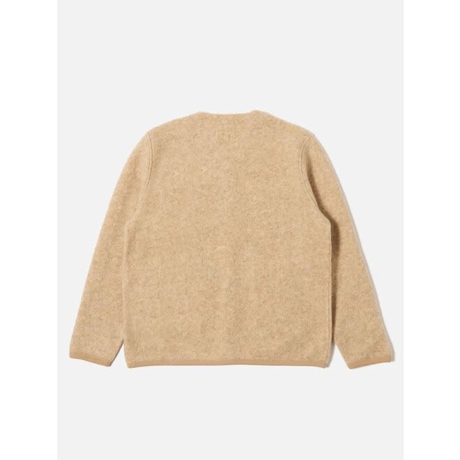 Wool Fleece Cardigan in Fawn