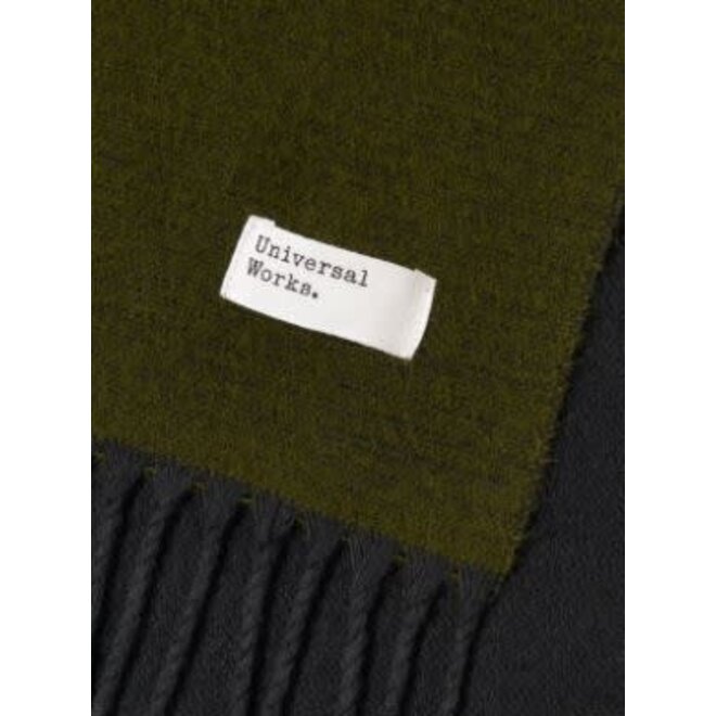 Double Sided Scarf in Green/Black