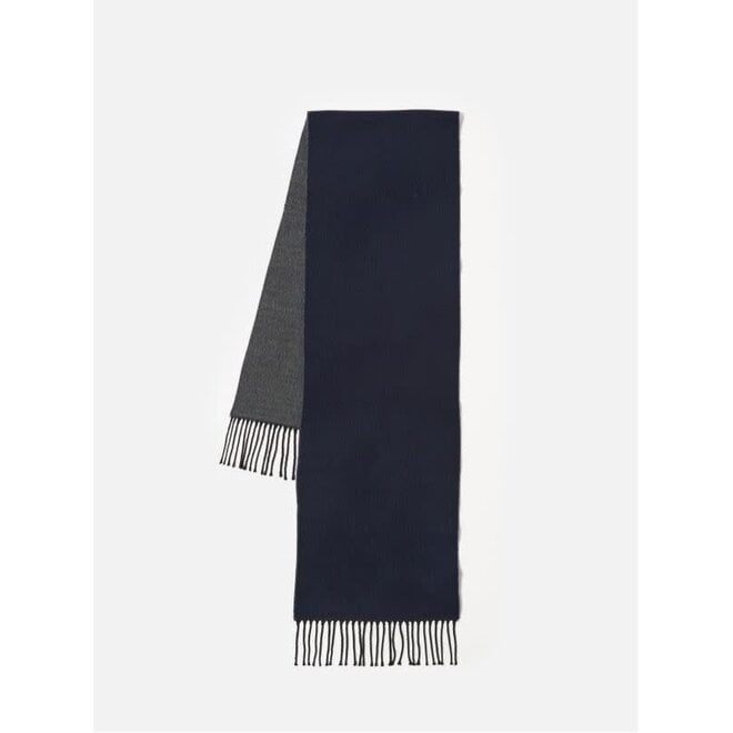 Double Sided Scarf in Navy/Mid Grey