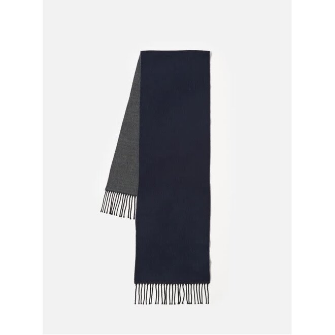 Double Sided Scarf in Navy/Mid Grey