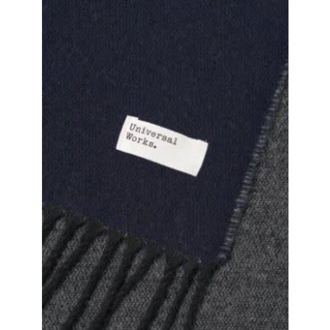 Double Sided Scarf in Navy/Mid Grey
