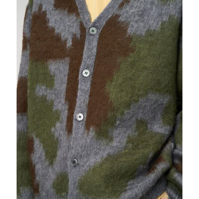 Mohair Cardigan in Jungle Digi Camo