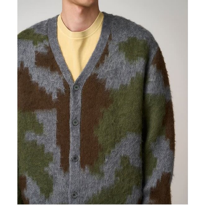 Mohair Cardigan in Jungle Digi Camo