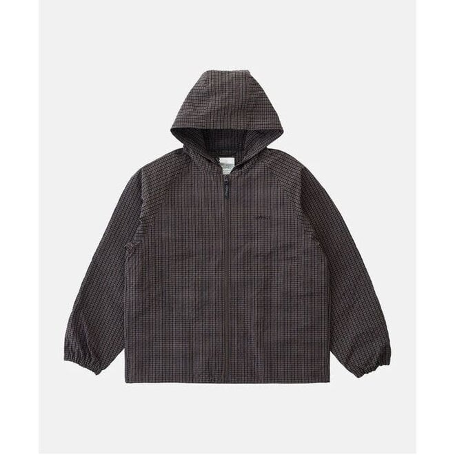 Northside Plaid Hooded Jacket in Deep Brown