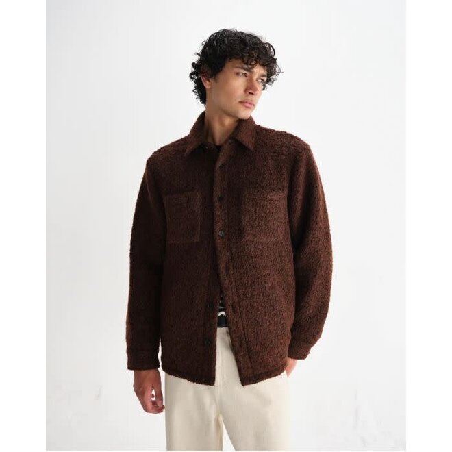 Mount Wool Reversible Overshirt in Brown