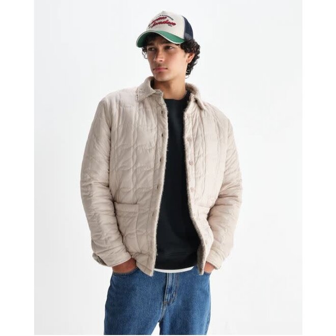 Mount Wool Reversible Overshirt in Natural