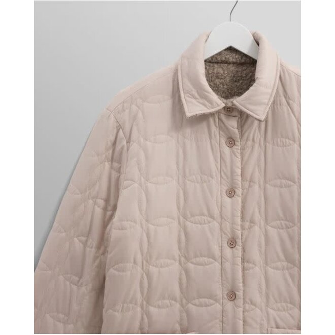 Mount Wool Reversible Overshirt in Natural