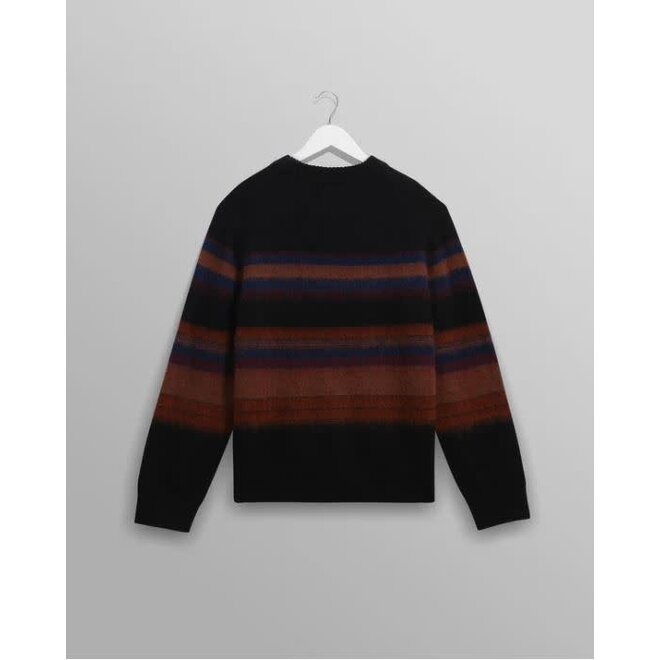 Wilde Wool Crewneck Jumper in Black/Dark Multicolour