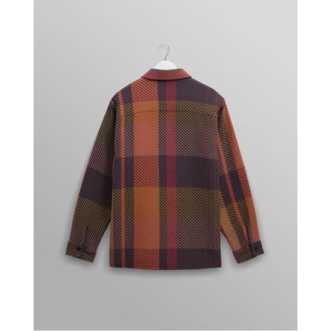 Whiting Overshirt in Orange/Multi Check