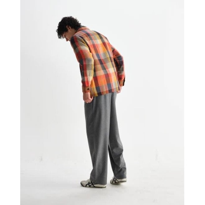 Whiting Overshirt in Orange Check
